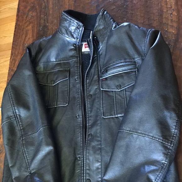 levis leather sherpa jacket mens